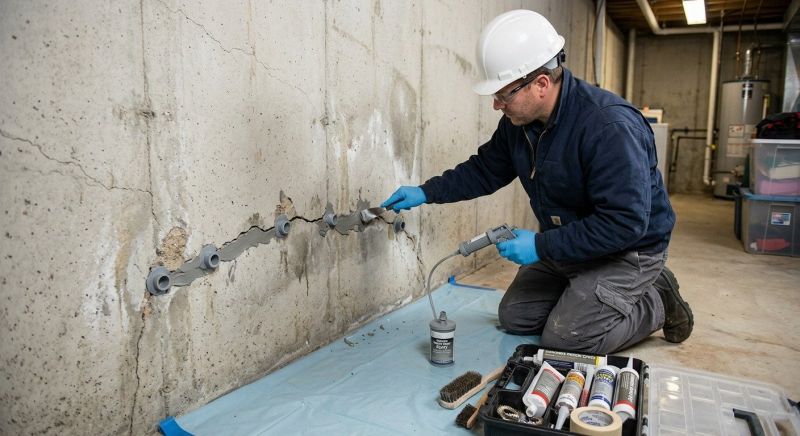 Basement Crack Repair in Asheboro, NC
