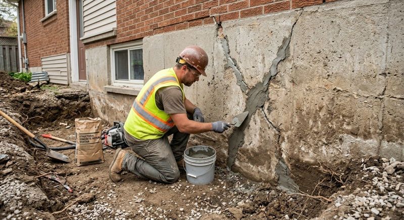 Foundation Crack Repair in Davidson County, NC