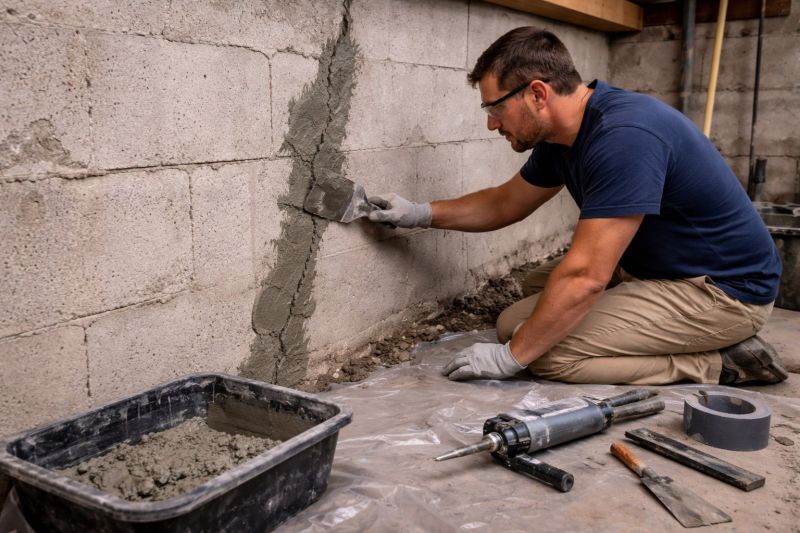 Foundation Crack Repair in Randolph County, NC