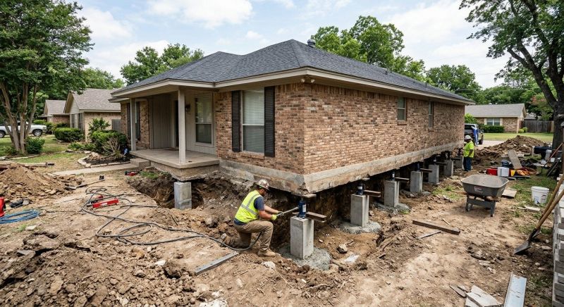 Foundation Pier Leveling in Asheboro, NC