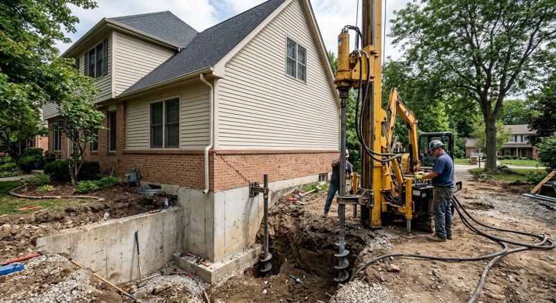 Helical Piers Installation in Asheboro, NC