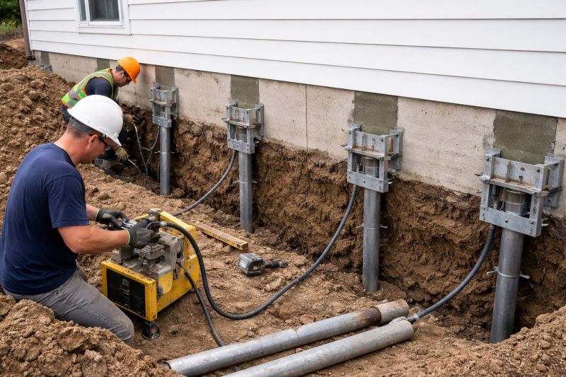 Helical Piers Installation in Asheboro, NC