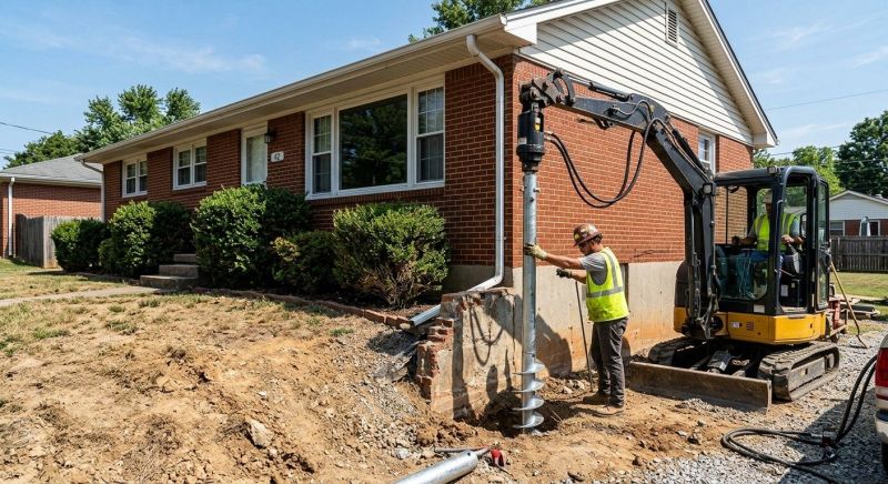 Helical Pile Installation in Asheboro, NC