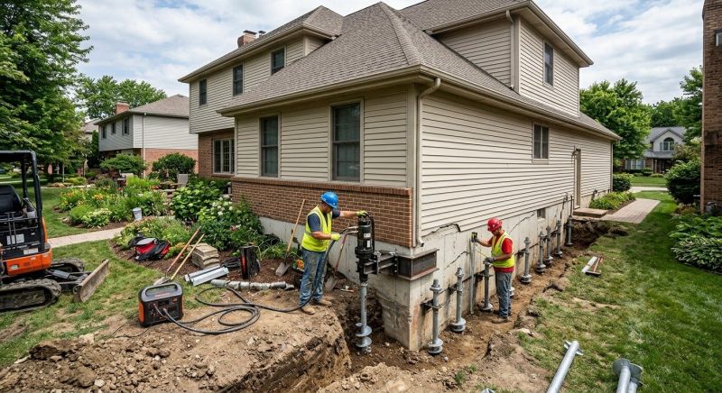 Helical Pile Installation in Asheboro, NC