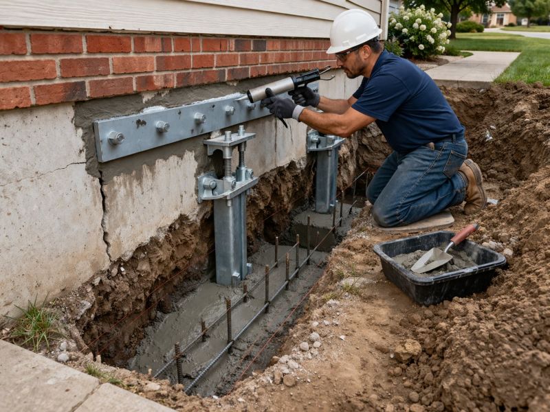 Sinking Foundation Repair in Asheboro, NC