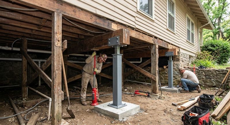 Structural Underpinning in Asheboro, NC